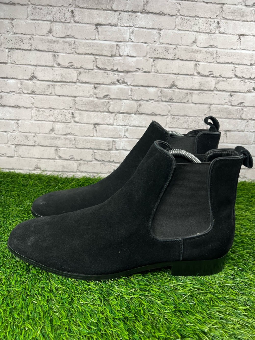 Men's ALDO Chelsea Boots Gweracien Genuine Suede Leather Black US 13